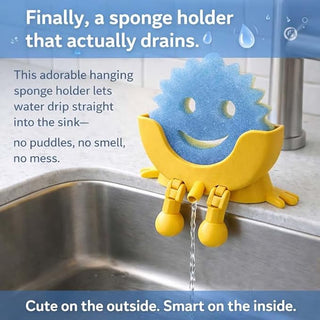 Sakerplus® Cute Smiling Sponge Holder With Drainage