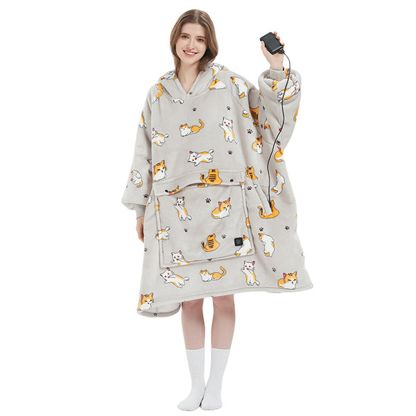 Sakerplus® Oversized Wearable Heated Blanket Hoodie