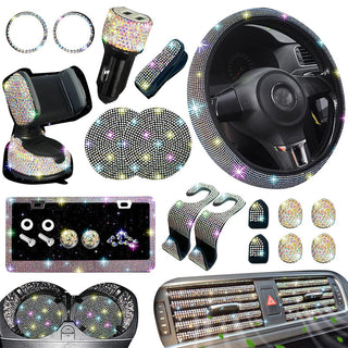Sakerplus® 27-Piece Bling Car Accessories Set