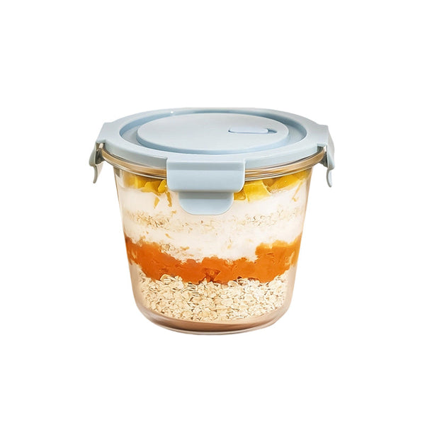 Sakerplus® Lidded Glass Food Storage Bowl Set