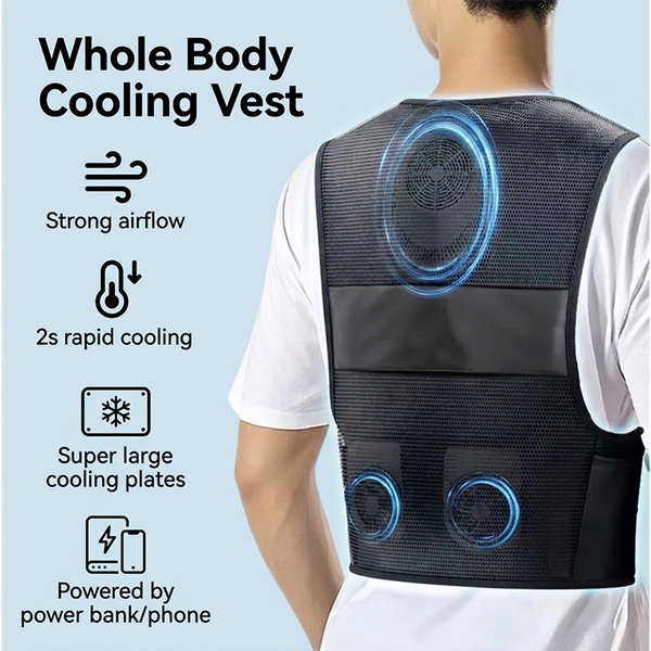 Sakerplus®  Portable Cooling Vest With Fans