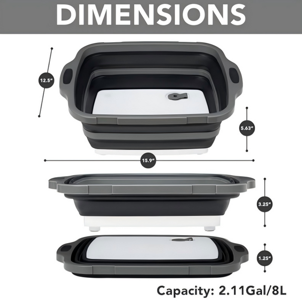 Sakerplus® Collapsible BBQ Prep Tub Set