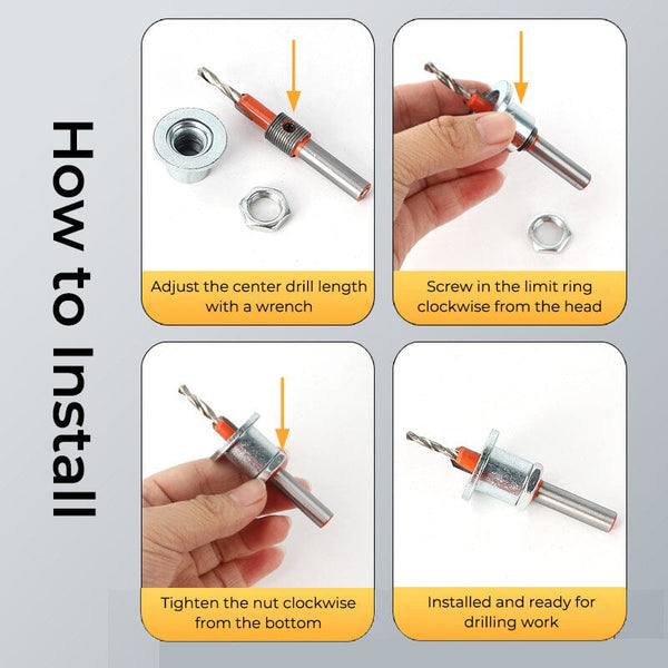 SAKER® Countersink Set with Adjustable Drill Bit