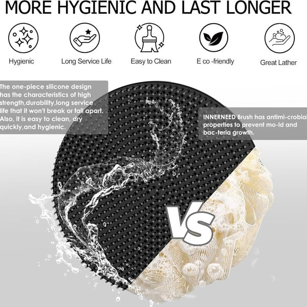 Sakerplus® Silicone Back Scrubber Shower Brush Set