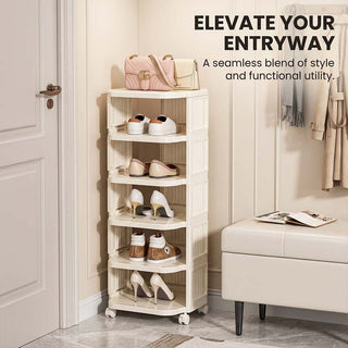 Sakerplus® Vertical Plastic Shoe Rack Organizer