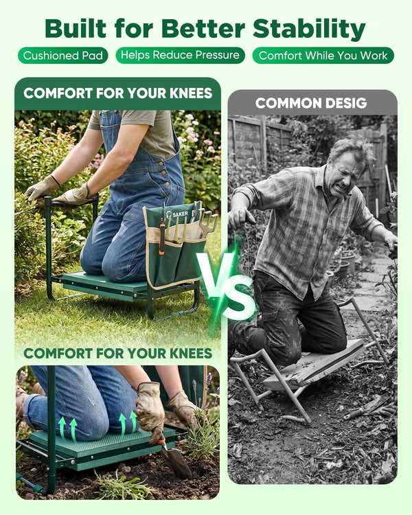 Saker® Foldable Heavy Duty Garden Kneeler