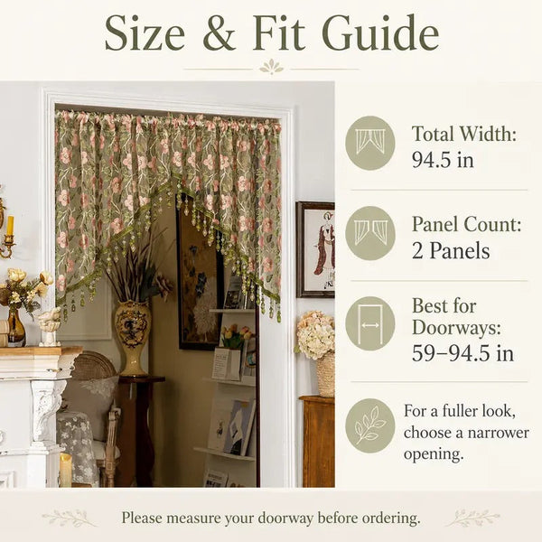 Sakerplus® Bedroom Lace Curtain With Adjustable Rod