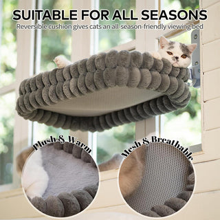 Sakerplus® Cat Window Perch Hammock Bed
