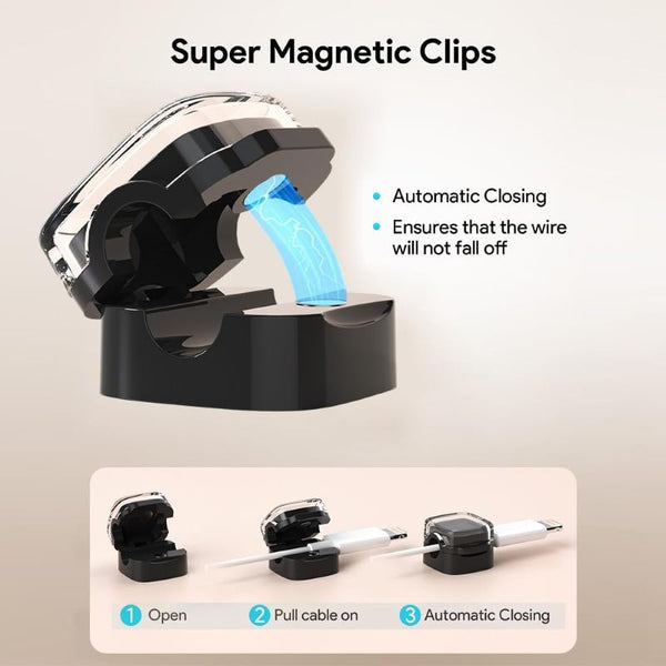 Sakerplus® Magnetic Cable Clips Desk Organizer