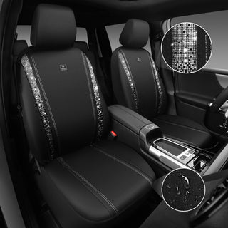 Sakerplus® Luxury Leather Bling Car Seat Covers