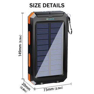 Sakerplus® Portable Solar Power Bank With Flashlight