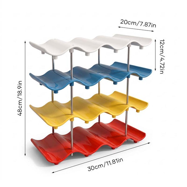 Sakerplus® Stackable Wave Cup Storage Rack