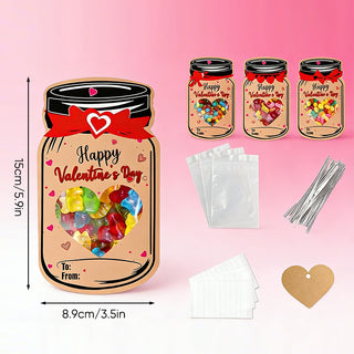 Sakerplus® Valentine Candy Jar Cards Set