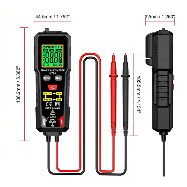 Sakerplus® Smart TRMS Digital Voltage Tester Multimeter