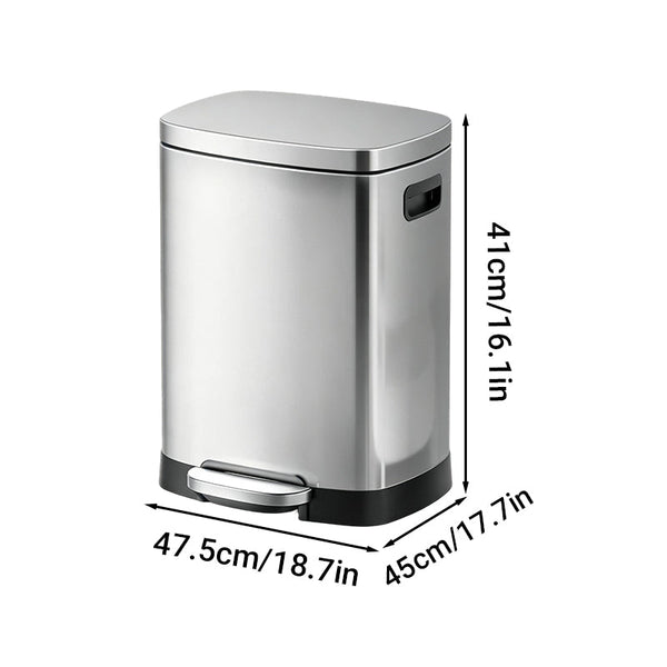 Sakerplus® Stainless Steel Trash Can with Lid