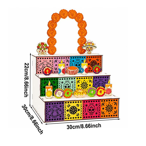 Sakerplus® Wooden Day Of The Dead Altar