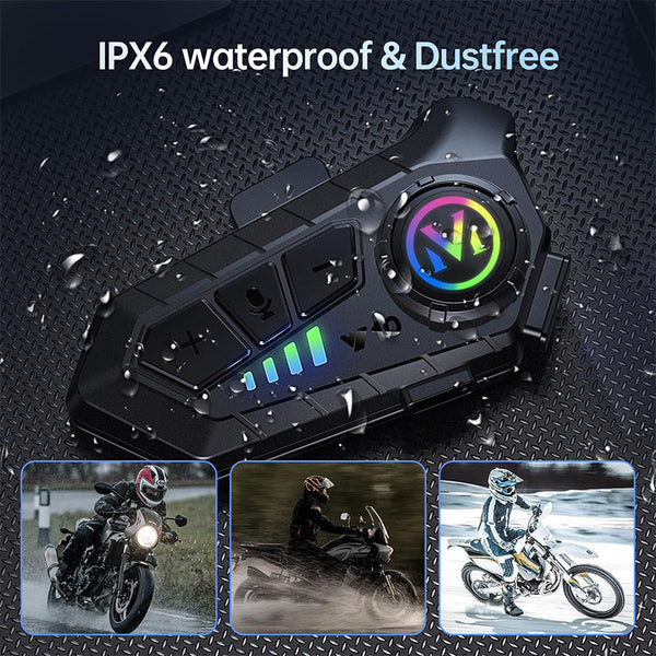 Sakerplus Motorcycle Bluetooth Helmet Headset