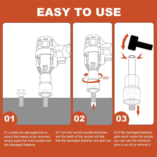 Sakerplus®  Lug Nut Remover For Damaged Bolts