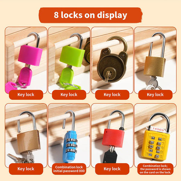 Sakerplus® Montessori Screwdriver Lock And Key Board
