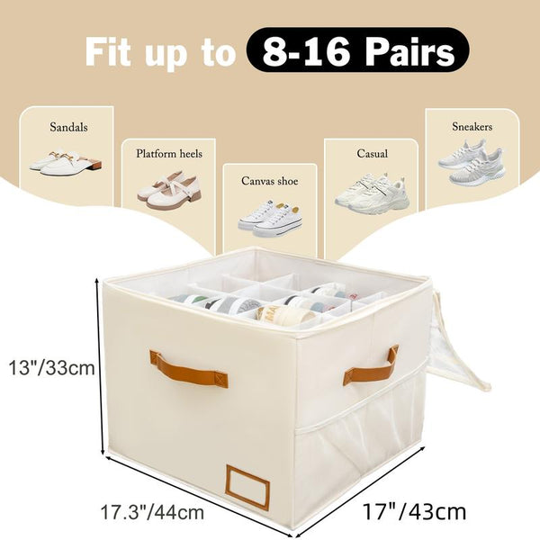 Sakerplus® Fabric Shoe Storage Organizer Bin Box