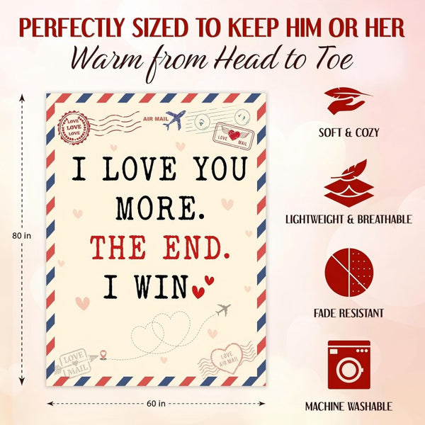 Sakerplus® Romantic Love Throw Blanket for Couples