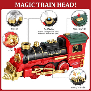 Sakerplus Electric Christmas Train Toy Set