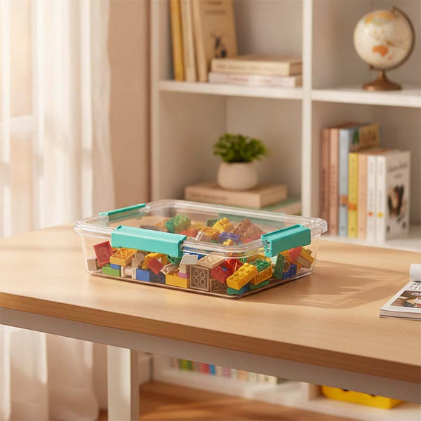 Sakerplus® Transparent Stackable Storage Box with Lid