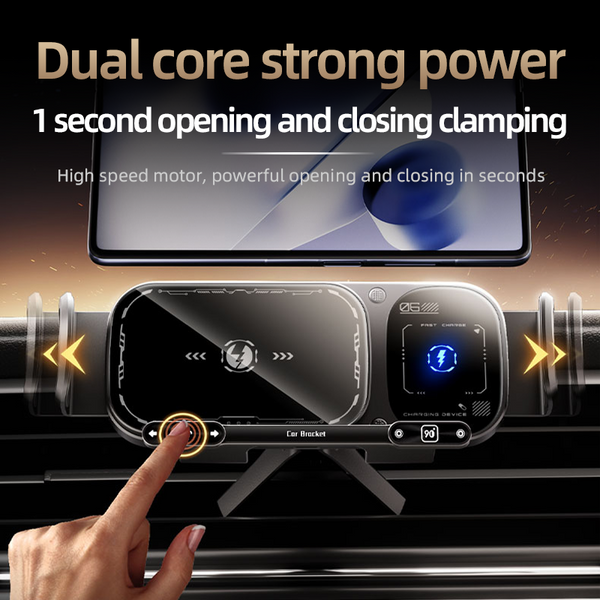 Sakerplus Wireless Charging Rotating Car Mount