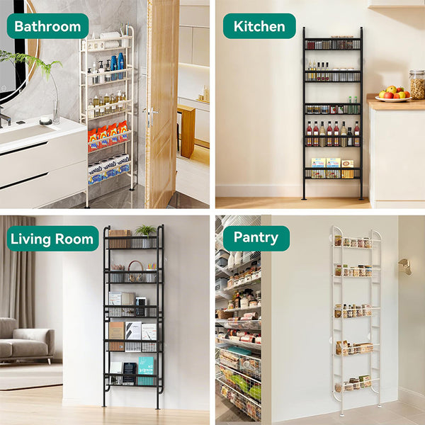 Sakerplus® Slim Behind Door Storage Rack Organizer