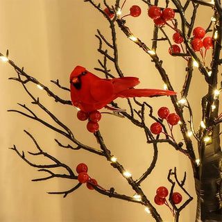 Sakerplus Vintage Glowing Tree With Cardinals Lamp