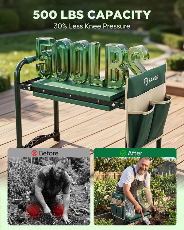 Saker® Foldable Heavy Duty Garden Kneeler
