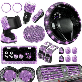 Sakerplus® 27-Piece Bling Car Accessories Set