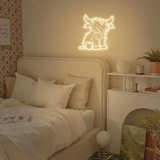 Sakerplus® Highland Cow LED Neon Light