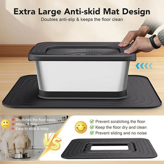 Sakerplus® 10L Stainless Steel No Spill Pet Bowl