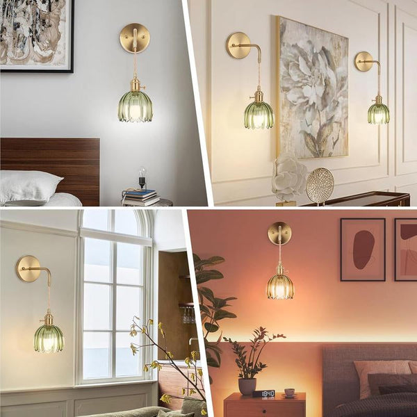 Sakerplus Battery-Powered RGB Wall Sconce Set