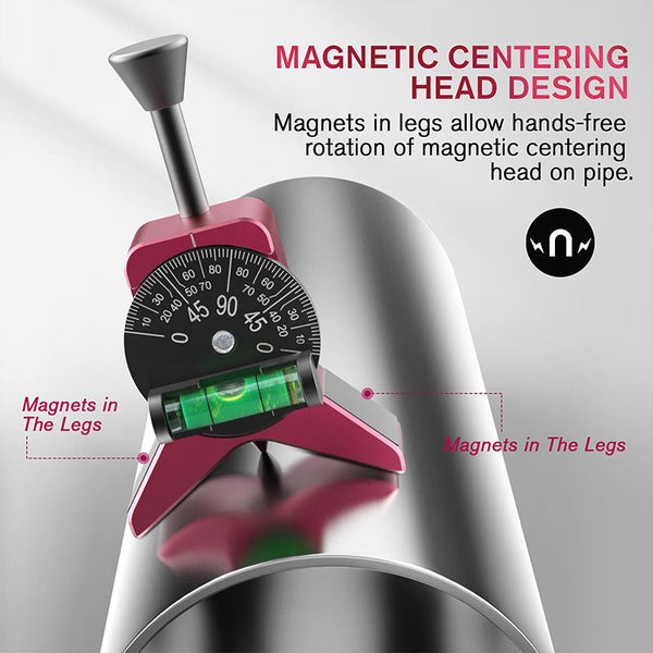 Sakerplus® Magnetic Pipe Center Finder Gauge Tool
