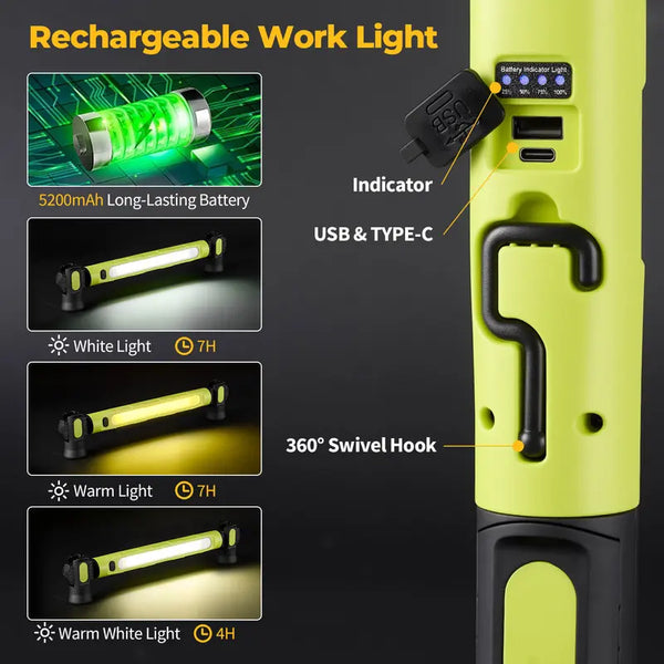 Sakerplus® Magnetic Garage Work Light Bar