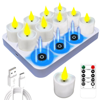 Sakerplus® Rechargeable Waterproof LED Tea Lights