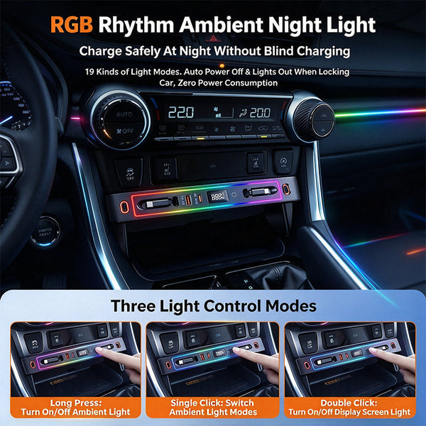 Sakerplus® Toyota RAV4 LED USB Charging Hub