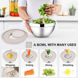 Sakerplus Stainless Steel Mixing Bowls Set