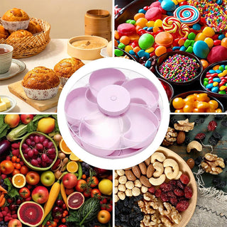 Sakerplus® Rotating Divided Snack Serving Tray