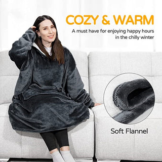 Sakerplus Cordless Oversized Heated Hoodie Blanket