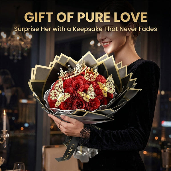 Sakerplus® Glitter Rose Bouquet Gift Set