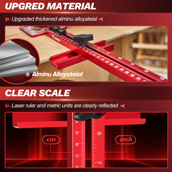 Saker® Adjustable Router Milling Groove Jig