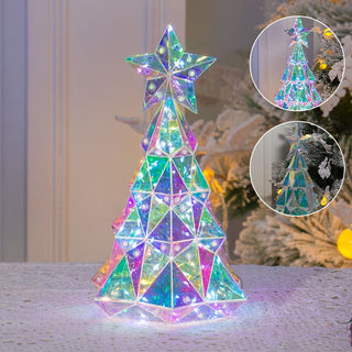 Sakerplus Lighted Prism Christmas Tree Decor