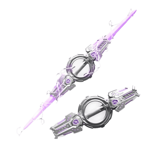 Sakerplus® Retractable Rotating Dual Blade Light Up Sword