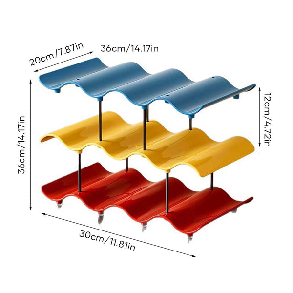 Sakerplus® Stackable Wave Cup Storage Rack