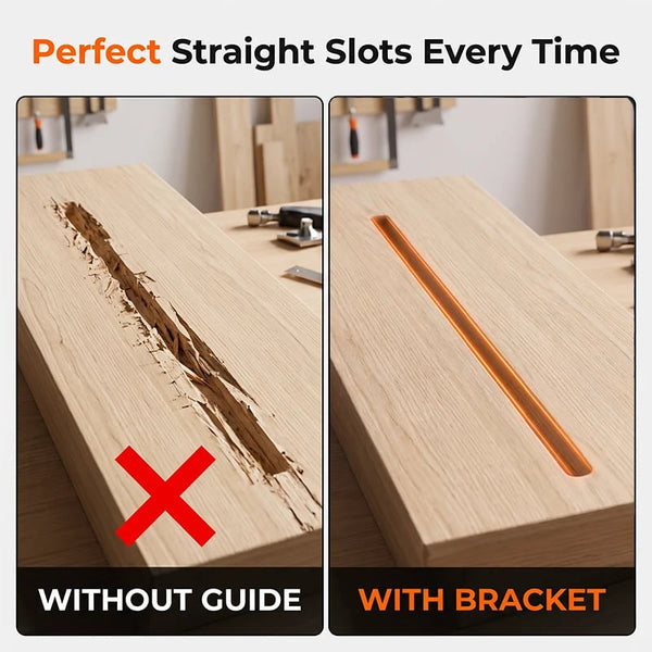 Sakerplus® Precision Wood Router Slotting Guide Bracket
