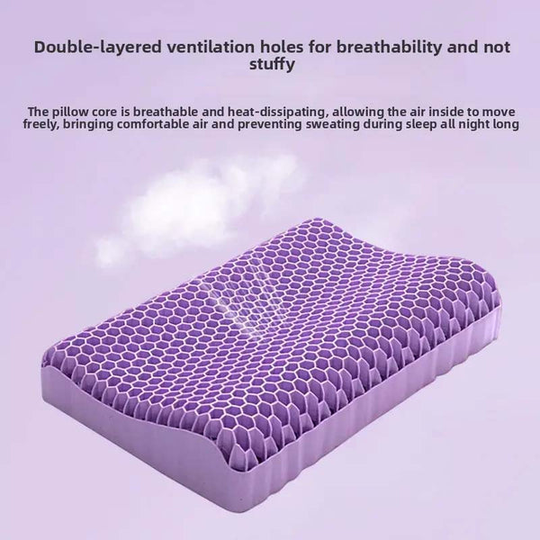 Sakerplus® Purple Gel Latex Neck Pillow