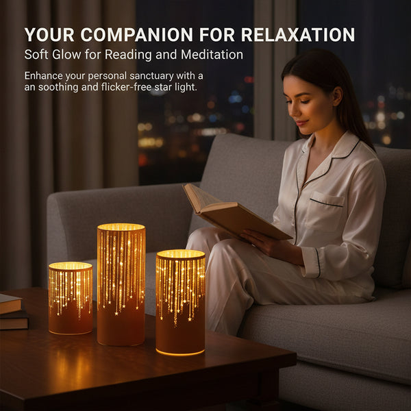 Sakerplus® Starry Night Flameless LED Candle Set